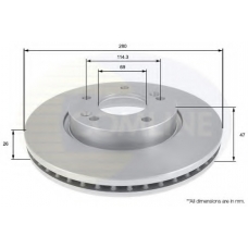 ADC1082V COMLINE Тормозной диск