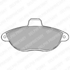 LP1592 DELPHI Комплект тормозных колодок, дисковый тормоз