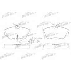 PBP1519 PATRON Комплект тормозных колодок, дисковый тормоз
