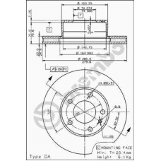 09.5588.10 BREMBO Тормозной диск