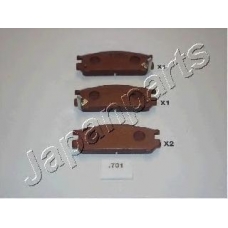 PP-701AF JAPANPARTS Комплект тормозных колодок, дисковый тормоз