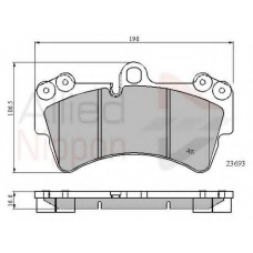 ADB01315 COMLINE Комплект тормозных колодок, дисковый тормоз