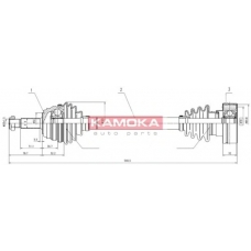 VW1138919 KAMOKA Приводной вал