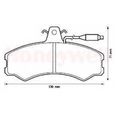 571304B BENDIX Комплект тормозных колодок, дисковый тормоз