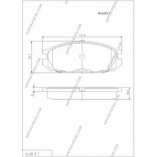 N361N32 NPS Комплект тормозных колодок, дисковый тормоз