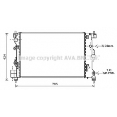 OL2666 AVA Радиатор, охлаждение двигателя