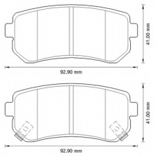 572590B BENDIX Комплект тормозных колодок, дисковый тормоз