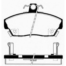 J PA-430AF JAPANPARTS Комплект тормозных колодок, дисковый тормоз