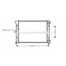 VWA2099 AVA Радиатор, охлаждение двигателя