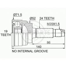 OJ-0480 InterParts Шарнирный комплект, приводной вал