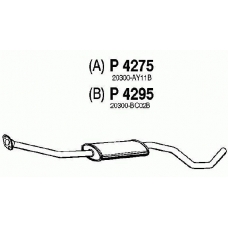 P4295 FENNO Средний глушитель выхлопных газов