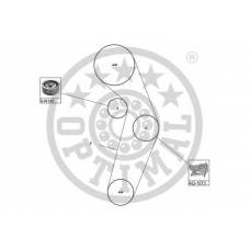 SK-1338AQ1 OPTIMAL Водяной насос + комплект зубчатого ремня