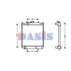 360410N AKS DASIS Радиатор, охлаждение двигателя