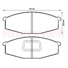 572362B BENDIX Комплект тормозных колодок, дисковый тормоз