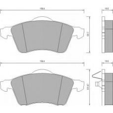 647781 ROULUNDS Комплект тормозных колодок, дисковый тормоз