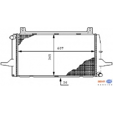 8MK 376 710-791 HELLA Радиатор, охлаждение двигателя