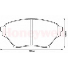 572502B BENDIX Комплект тормозных колодок, дисковый тормоз