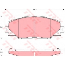 GDB3424 TRW Комплект тормозных колодок, дисковый тормоз