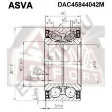 DACM45844042 ASVA Подшипник ступицы колеса