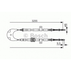 1 987 477 372 BOSCH Трос, стояночная тормозная система