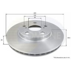 ADC0169V COMLINE Тормозной диск