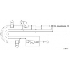17.2610 CABOR Трос, стояночная тормозная система