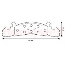 571517B BENDIX Комплект тормозных колодок, дисковый тормоз