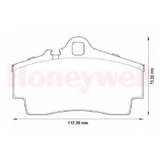573229B BENDIX Комплект тормозных колодок, дисковый тормоз