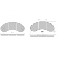 PF1113 PROCODIS FRANCE Комплект тормозных колодок, дисковый тормоз
