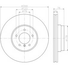 MDC2106 MINTEX Тормозной диск