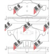 37217 OE ABS Комплект тормозных колодок, дисковый тормоз