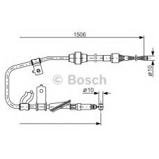 1 987 477 789 BOSCH Трос, стояночная тормозная система