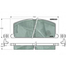 GDB323 TRW Комплект тормозных колодок, дисковый тормоз