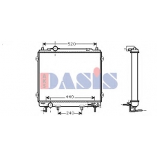 560045N AKS DASIS Радиатор, охлаждение двигателя