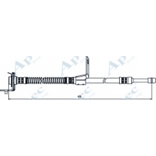 HOS4138 APEC Тормозной шланг