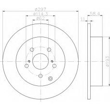 8DD 355 116-811 HELLA Тормозной диск