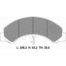 IBD-1908 IPS Parts Комплект тормозных колодок, дисковый тормоз