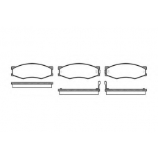 P0843.12 WOKING Комплект тормозных колодок, дисковый тормоз