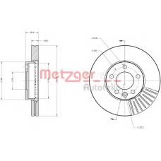 6110113 METZGER Тормозной диск
