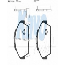 BP-2018 KAVO PARTS Комплект тормозных колодок, дисковый тормоз