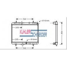 0700931 KUHLER SCHNEIDER Радиатор, охлаждение двигател