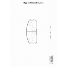 M360I24 NPS Комплект тормозных колодок, дисковый тормоз