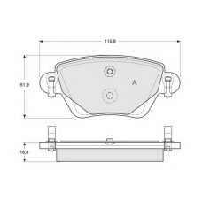 PF1259 PROCODIS FRANCE Комплект тормозных колодок, дисковый тормоз