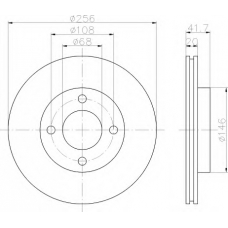 8DD 355 100-611 HELLA Тормозной диск