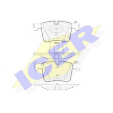 182020 ICER Комплект тормозных колодок, дисковый тормоз