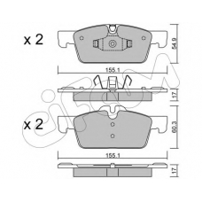 822-916-0 CIFAM Комплект тормозных колодок, дисковый тормоз