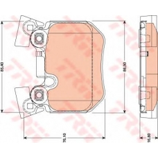 GDB1795 TRW Комплект тормозных колодок, дисковый тормоз