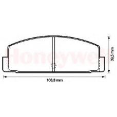 572203B BENDIX Комплект тормозных колодок, дисковый тормоз
