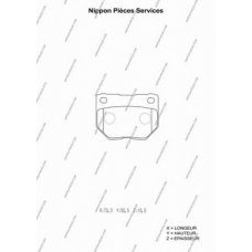 N361N29 NPS Комплект тормозных колодок, дисковый тормоз