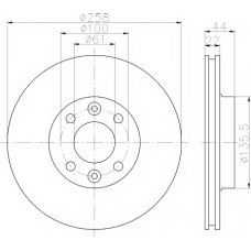 MDC2525 MINTEX Тормозной диск